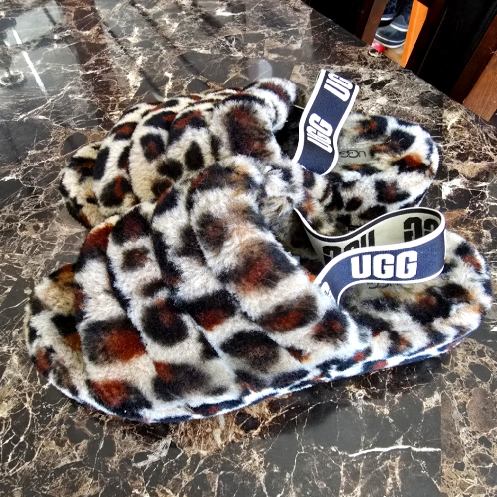 UGG Fluff Yeah Leopard Slide